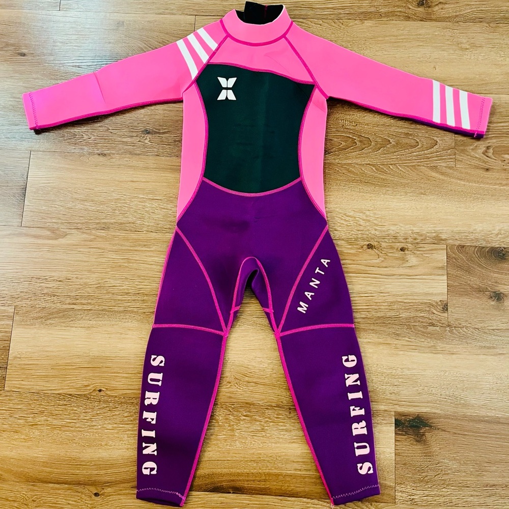 Kids Pink and Purple Surfing Rashguard